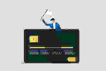 white flag with bank account