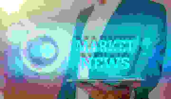 Market news concept with man holding a tablet