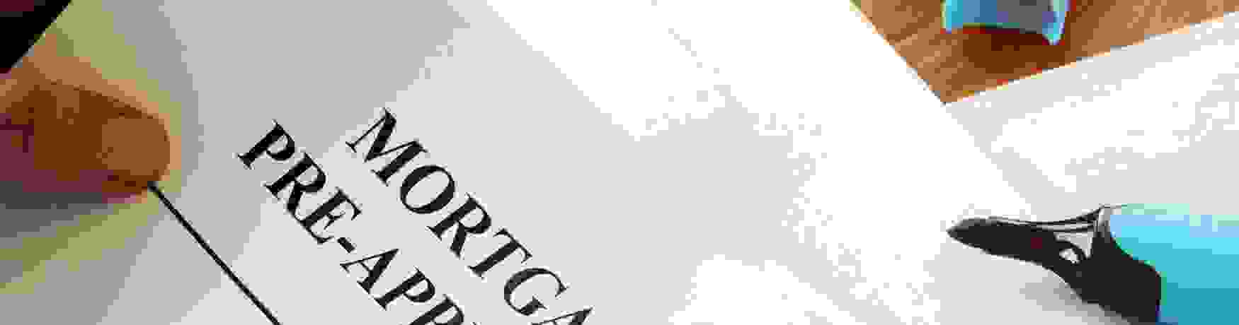 Close-up of mortgage pre-approval paperwork