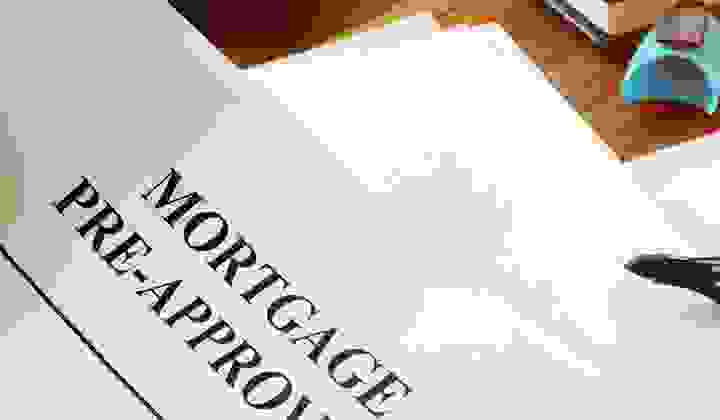 Close-up of mortgage pre-approval paperwork
